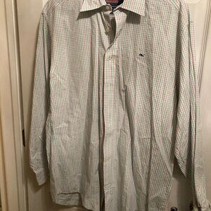 Vineyard Vines Men's Pastel Plaid Button Down Shirt medium
